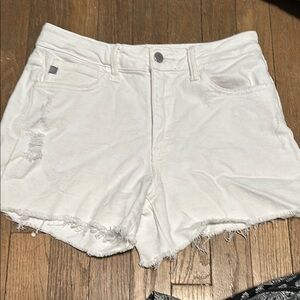 White Denim Cutoff Shorts